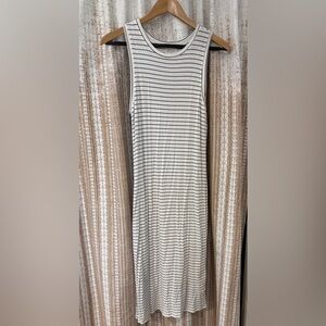 Thread & Supply Black and White Striped Midi Dress